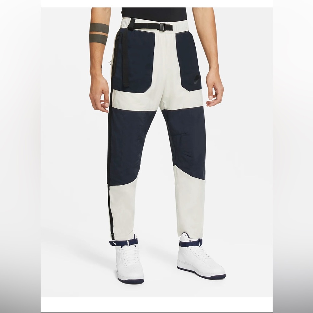 NIKE NSW SPORTSWEAR WOVEN PANTS BONE,OBSIDIAN,BLACK CZ3303-072 MEN'S SIZE SMALL